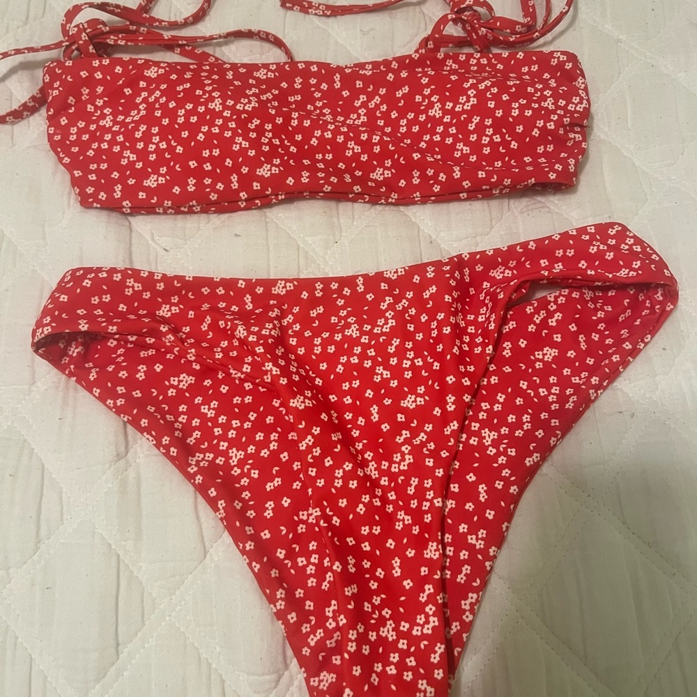shein red bikini